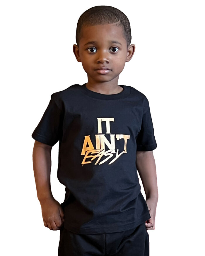 Kids Tee - Black/Gold Metallic